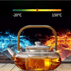 Custom Luxury Large Borosilicate Glass Heat Resistant Glass Teapot To Boil Water