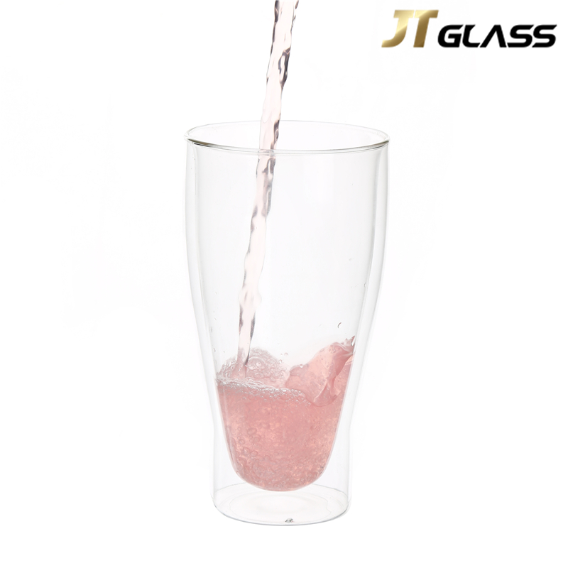 High Quality Wholesale Clear Borosilicate Glass Double Wall Glass Coffee Cup 