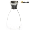 Quality Durable Heat Resistant Glass Ice Water Jug with Stainless Steel Filter Glass Pitcher 