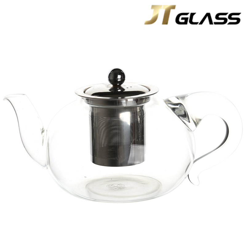  Transparent Heat Resistant Glass Teapot And Injector Suitable for Loose Tea Transparent Glass Teapot 