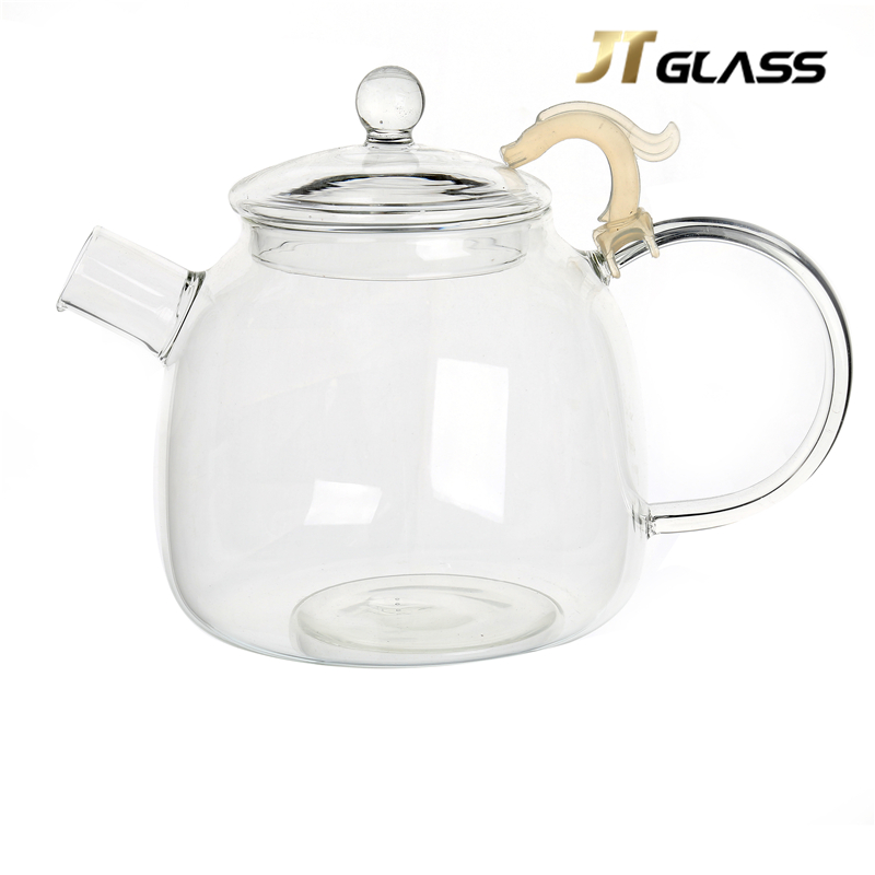  Hot selling new product handblown heat resistant glass teapot 