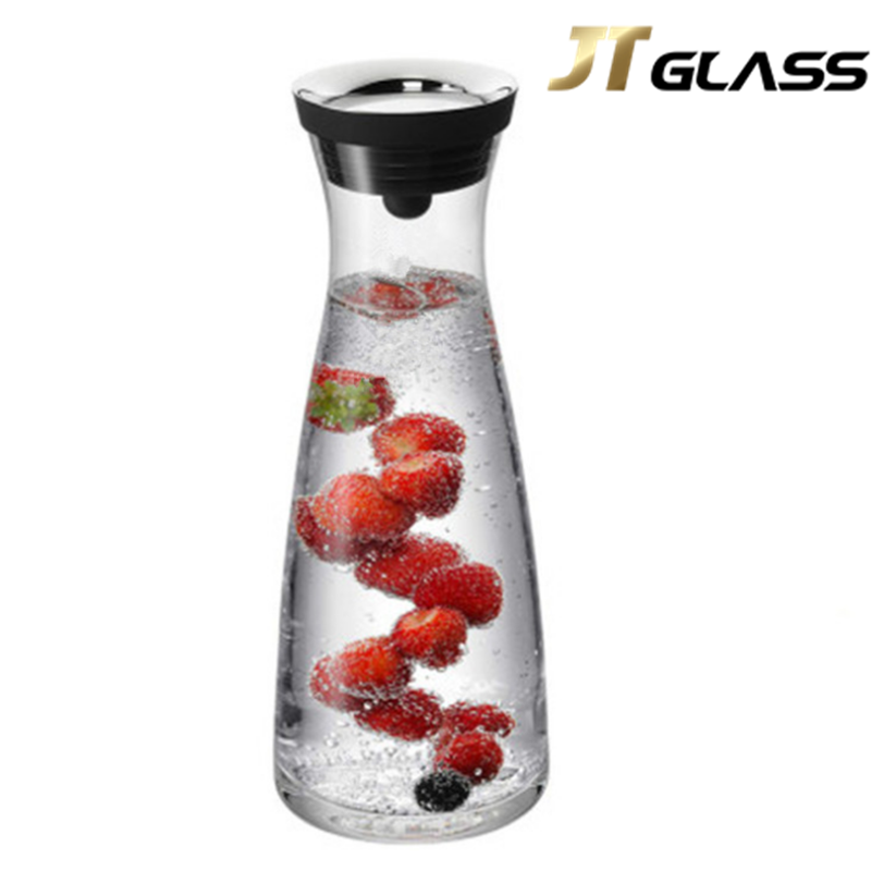Glass Pitcher with Lid, Hot/Cold Water Carafe, Juice Jar And Iced Tea Pitcher