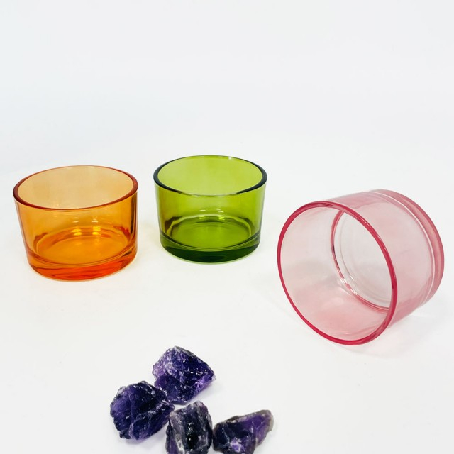 jtglass Colored Glass Candle Holder Scented Candle DIY