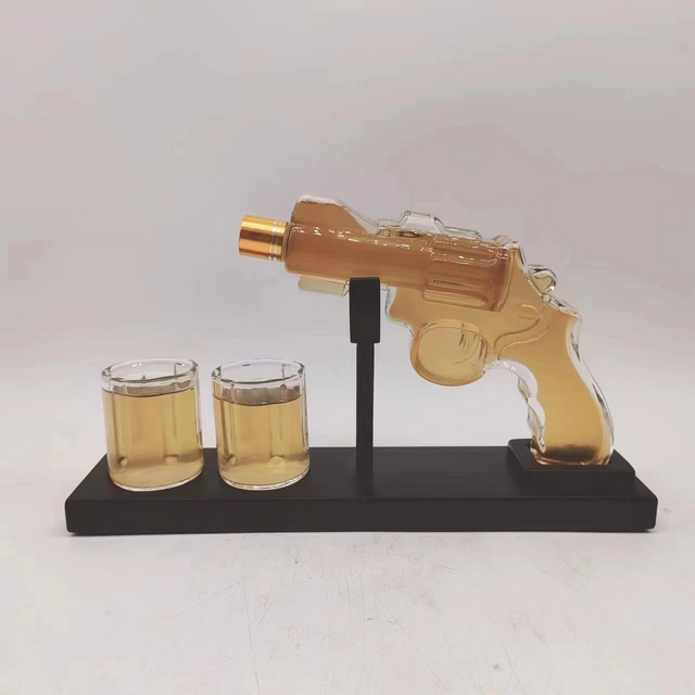 tequila gun bottle Glass Pistol Revolver Gun Whiskey Glasses Set 