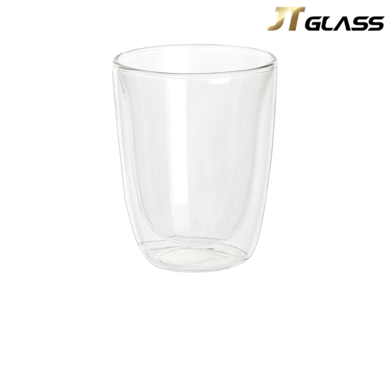 Stocked Customizable Eco-Friendly Coffee Glass Cup Double Wall 