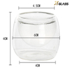 Eco-friendly double wall glass tea cup manufacturer 