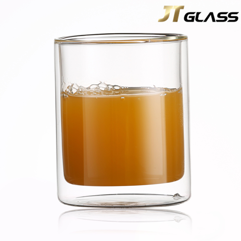Handmade borosilicate glass wine glass juice glass double glass