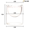 Factory Wholesale 150ml High Borosilicate Glass Coffee Cup Double Wall Glass Cup 