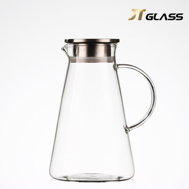 Glass Pitcher with Lid, Hot/Cold Water Carafe, Juice Jar And Iced Tea Pitcher