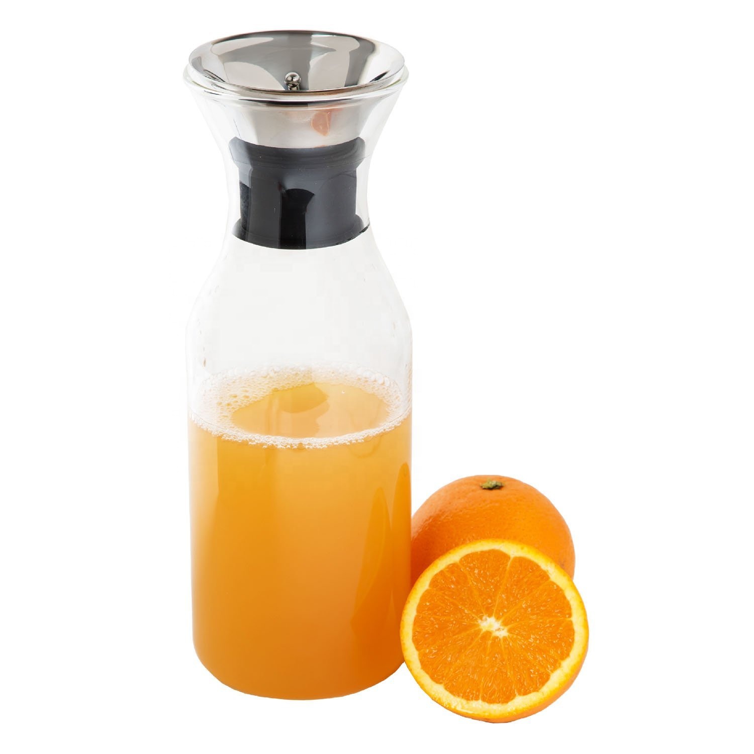 Glass Pitcher with Lid, Hot/cold Water Carafe, Juice Jar And Iced Tea Pitcher 34 Oz Glass Drip-free Carafe Water Pitcher 1500 Ml