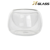 Eco-friendly double wall glass tea cup manufacturer 