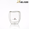 Double-layer heat-resistant home cute bear glass cup 