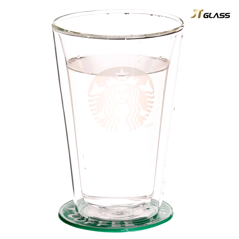 New Products 400 Ml Small Glass Tea Cups Double Wall Glass Coffee Cup Double Wall Glass Cup 