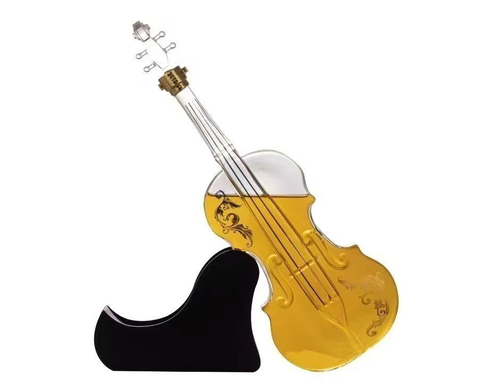 Violin-shaped whiskey decanter, violin-shaped wine bottle