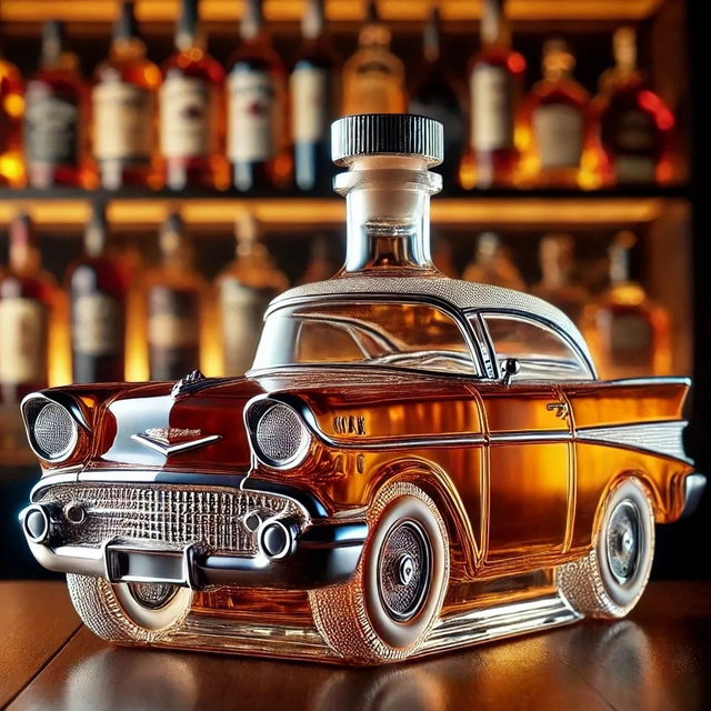 Customized Crown Shaped High End Glass Custom Whiskey Bottle