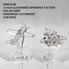 Customized high borosilicate glass airplane alcohol bottles