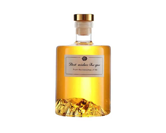 Handmade 3D Customized Mountain Peak Personalized Bourbon Bottle