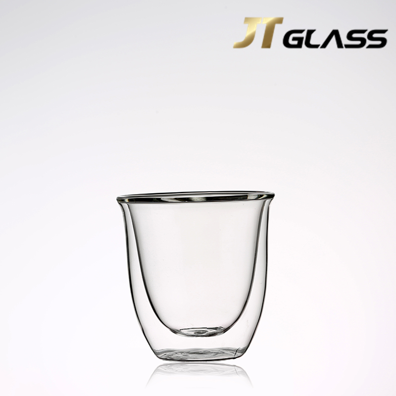 Double Wall Borosilicate Glasses Clear Insulated Cups 