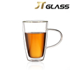 Double Walled Insulated Glass Coffee Mugs/Tea Cups with Handle for Drinking Tea 