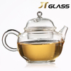 Classical Glass Tea Pot With Handle High Borosilicate Heat Resistant 