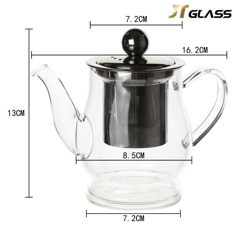 Chinese heat-resistant borosilicate glass best handless teapot 