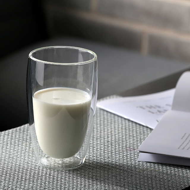 【HOT SALE】Double wall glass cup JT-D104 450ml