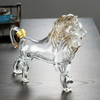 jtglass 750ml whiskey decanter, lion shaped decanter