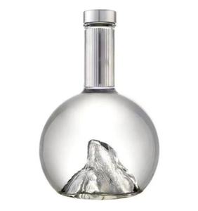 Custom Fancy Clear 500ml Snow Mountain Glass Bottles for Liquor