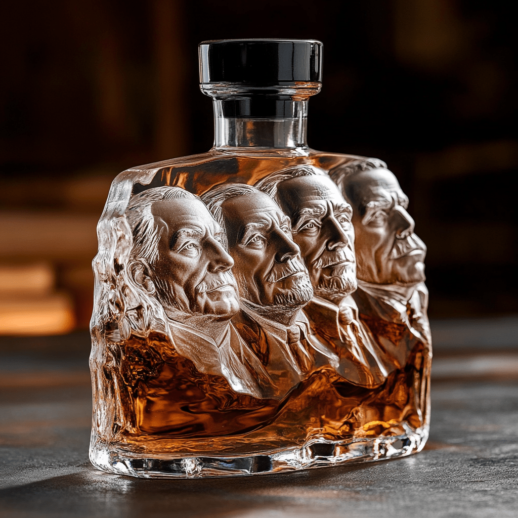 Customized high-end unique presidential mountain alcohol bottles