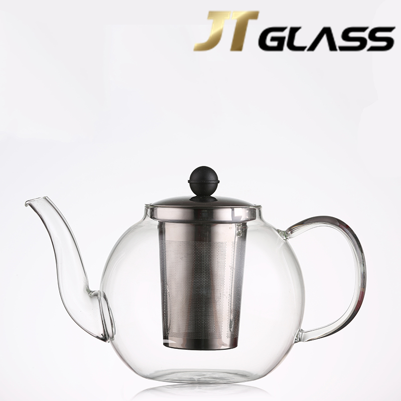 Stainless Steel Filter 600ML Transparent Heat-resistant Teapot Small Glass Teapot