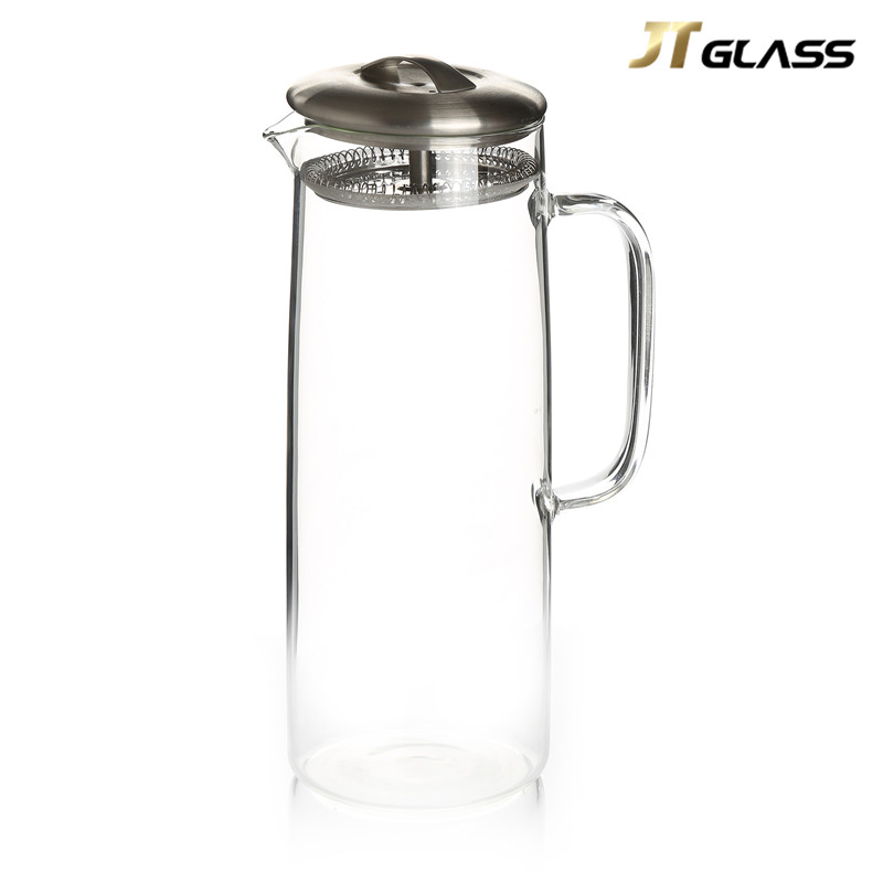 Water Bottle Glass Water Large Capacity Thick Explosion-proof Heat-resistant Cold Glass Kettle with Handle 