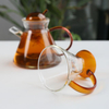 Glass pitcher with glass infuser and glass lid,