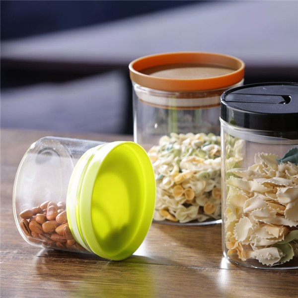 Borosilicate Glass Storage Jar with Lid food safe