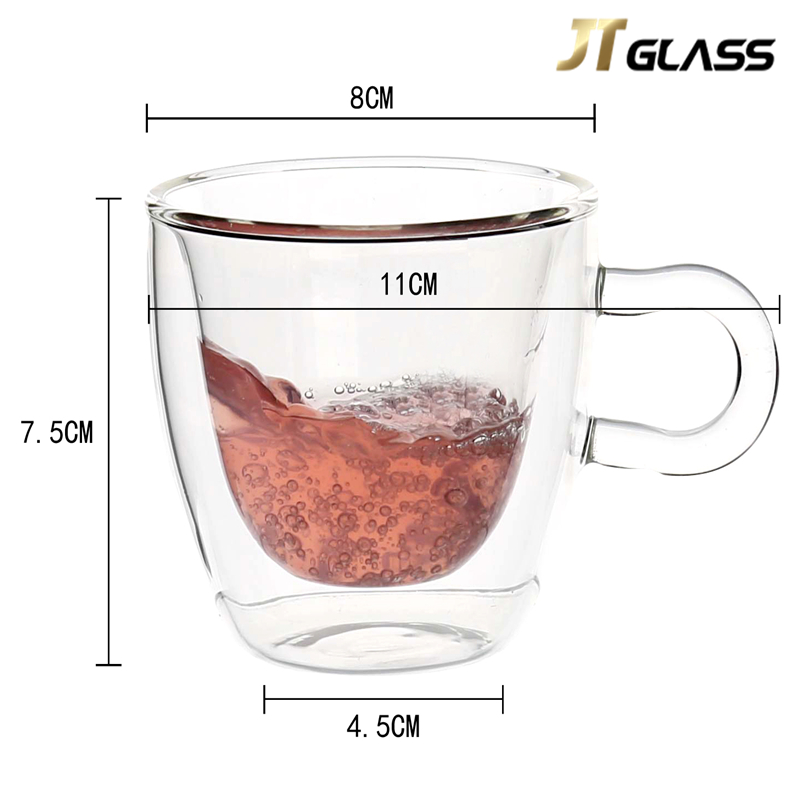 China Factory Supplier Wholesale Transparent Borosilicate Water Glass With Handle 