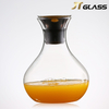 Handmade Mouth Glass Pitcher with Lid And Spout Glass Water Carafe 