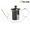 New Product Stainless Steel Teapot with Strainer Glass Teapot with Infuser 