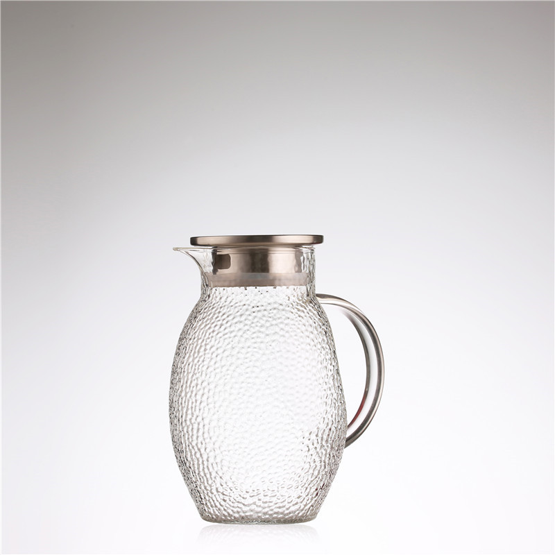 Glass Pitcher with Lid, Hot/Cold Water Carafe, Juice Jar and Iced Tea Pitcher