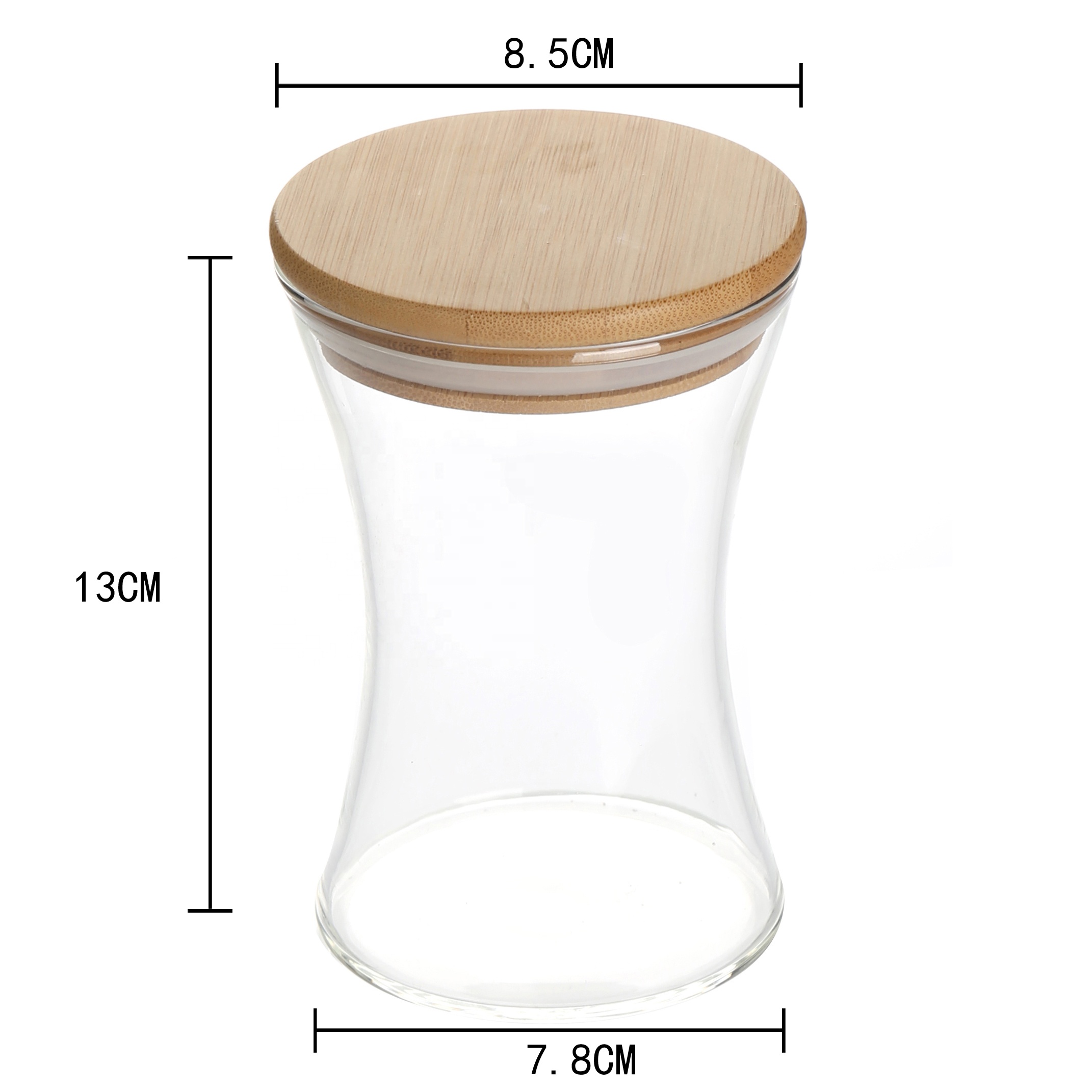 Borosilicate Glass Storage Jar with 304 Stailess Steel Lid Food Safe