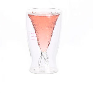Personality Mermaid Handmade Double layer Glass for Red Wine heat resistant double wall glass cup