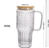 Sunflower Iced Coffee Glass with Lid And Straw Handle