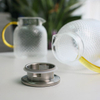 Glass kettle Heat-resistant glass kettle Transparent juice jug Beverage bottle Teapot Suitable for hot or cold iced tea