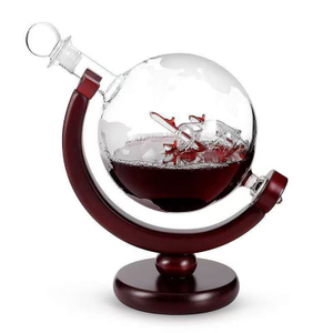 Globe Glass Whisky Bottle