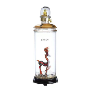 Animal shaped with deer glass personified alcohol bottles inside