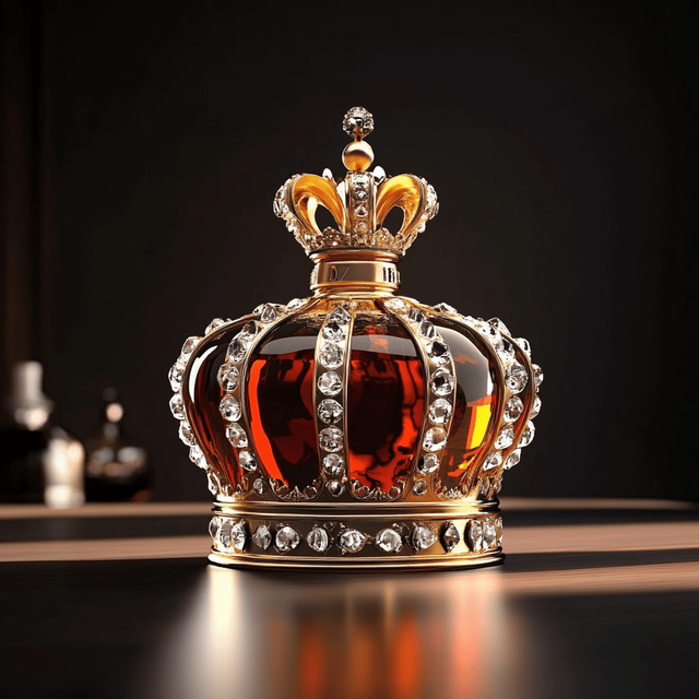 Custom Crown Shaped High-end Glass Liquor Bottles