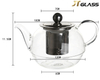 Hot Selling Custom Borosilicate Glass Resistant Heat Reusable Teapot with Teapot Infuser