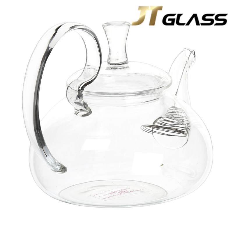 Glass Handle Borosilicate Teapot With Infuser, Glass Tea Pot with Cups