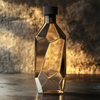 High borosilicate glass twisted shape custom bourbon bottles