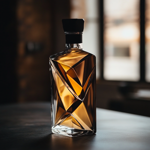 High borosilicate glass twisted shape custom bourbon bottles