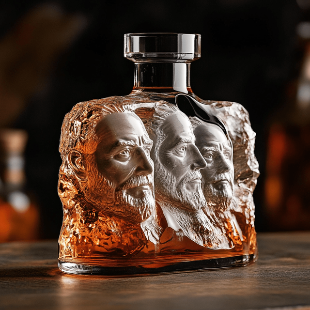 Customized high-end unique presidential mountain alcohol bottles