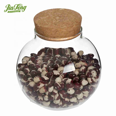 High Clear Glass Storage Jar with Bamboo Lid For Food Safe